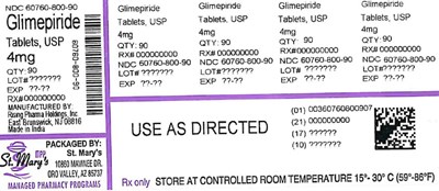 GLIMEPIRIDE 60760-800-90.jpg 60760-800 - GLIMEPIRIDE 60760 800 90